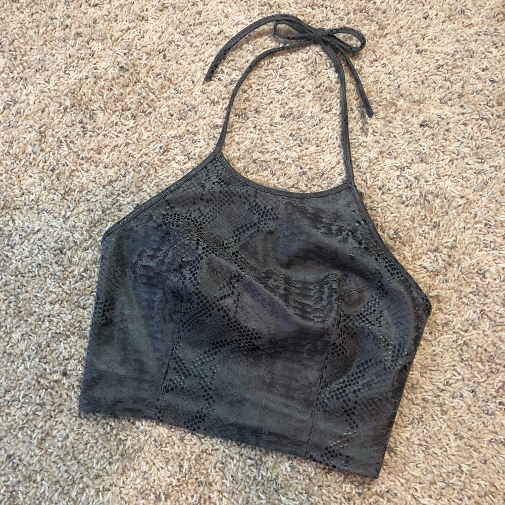 Guess Snake Print Crop Top